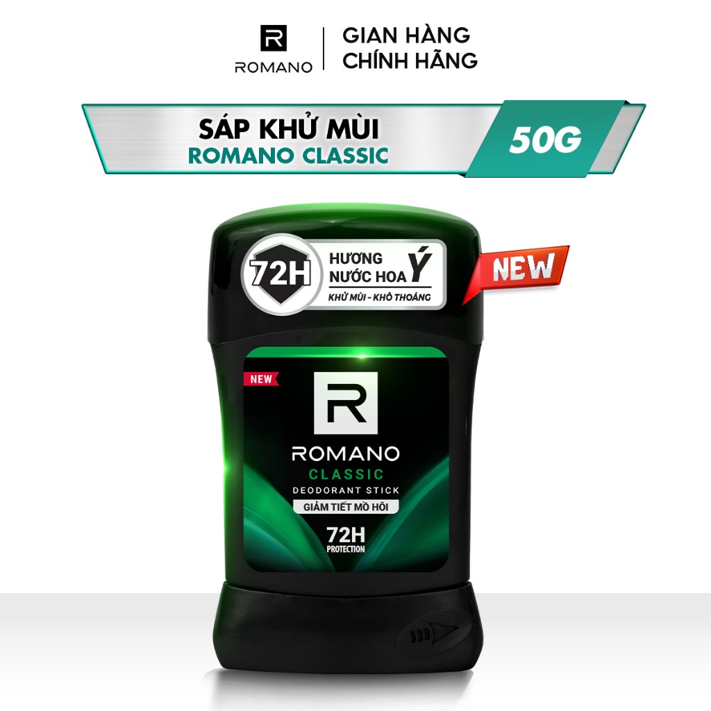 Combo Sáp ngăn mùi cho nam Romano 50g + Tắm gội 2in1 GenZ 610g