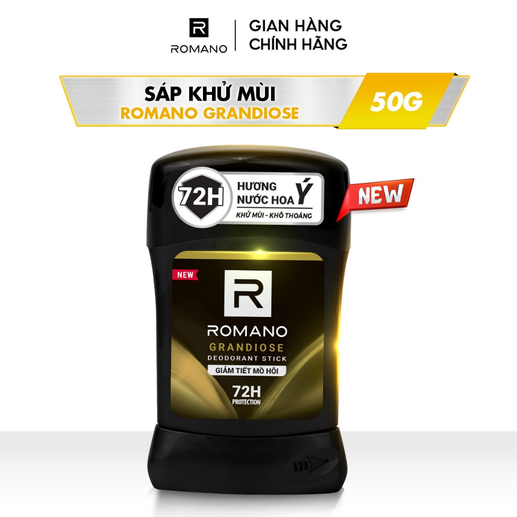Combo Sáp ngăn mùi cho nam Romano 50g + Tắm gội 2in1 GenZ 610g