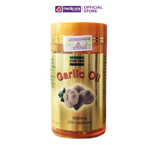 Viên Uống COSTAR Tinh Dầu Tỏi 3000mg Giúp Tăng Cường Sức Đề Kháng 200 viên