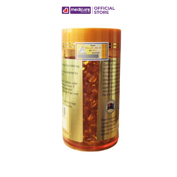 Viên Uống COSTAR Tinh Dầu Tỏi 3000mg Giúp Tăng Cường Sức Đề Kháng 200 viên
