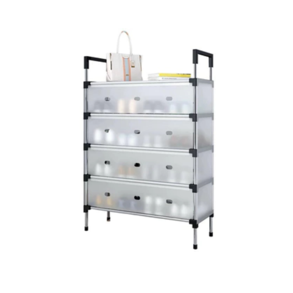 Hỏa Tốc Kệ để giày dép đa năng KHUNG INOX có nắp đậy 7 tầng giá để giày dép có thể xếp chồng
