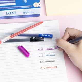 Combo 10 bút gel Bitex G08 mực xanh / đỏ / đen / tím 0.5mm
