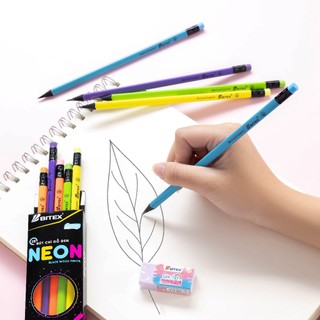 Combo 3/5 Bút chì đen Bitex 2B Neon PC07