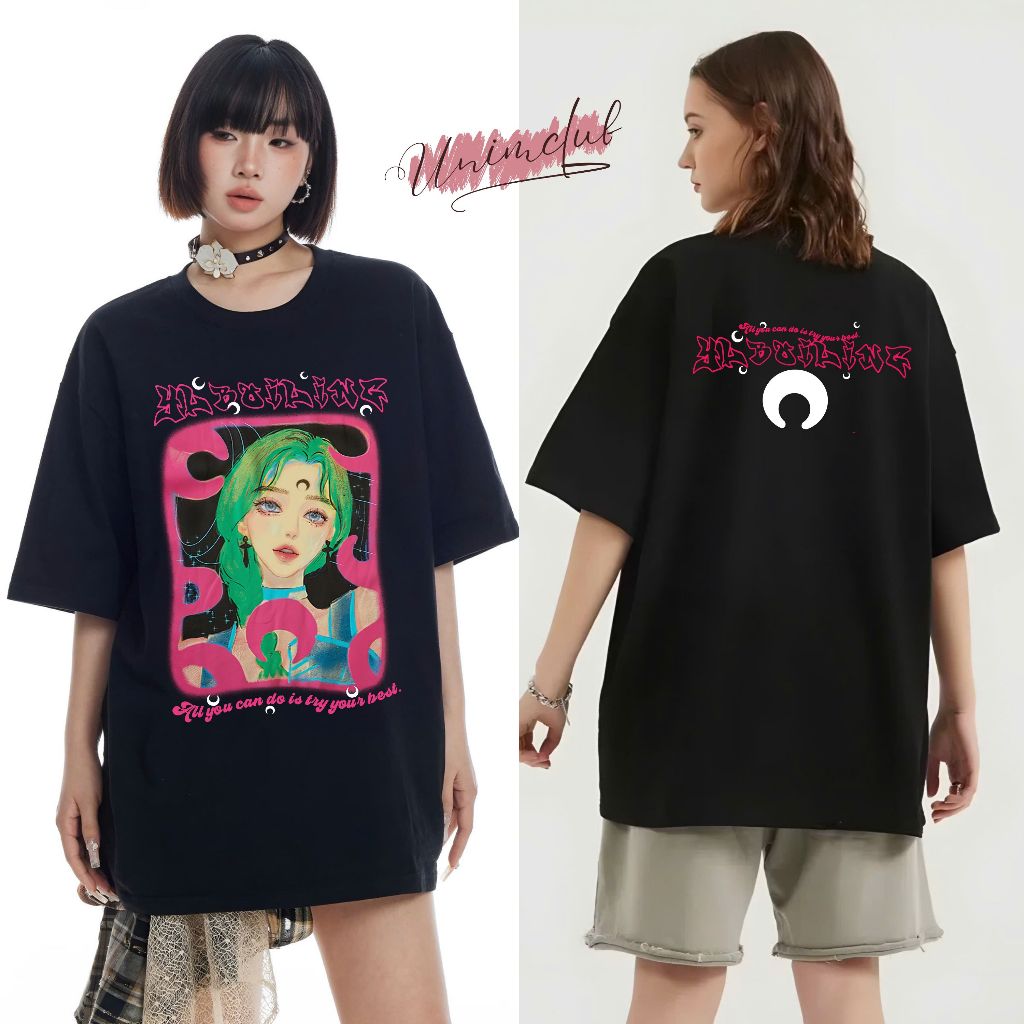 Áo Thun Girl Moon Local Brand Unisex Form Rộng Unim Fashion Vải Cotton Cao Cấp Nhiều Màu AP230