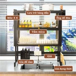 Gslife kệ chén có nắp đậy kệ để đồ nhà bếp kệ bát trên bồn rửa bát 1/2 Tầng kệ bếp đa năng — ảnh 4