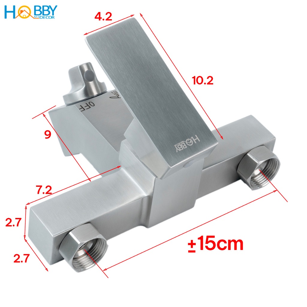 Củ sen nóng lạnh có núm vặn tiện dụng inox 304 Hobby home decor CSNL6