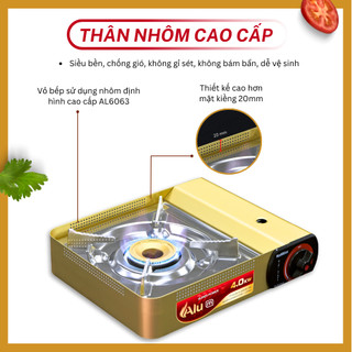 Bếp Gas Mini Cao Cấp Thân Nhôm Alu-m I Van Nam Châm Ngắt Gas An Toàn - Giải Pháp Chống Nổ│Công Suất Mạnh 4.0 kW