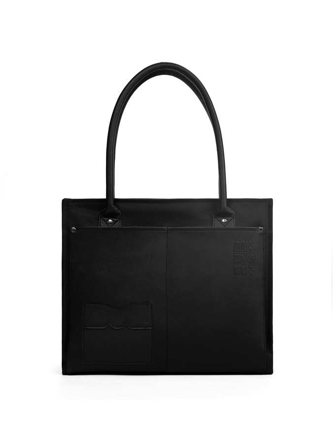 Ảnh Túi Tote Đeo Vai Vải Phối Da JAMMIE Nam Nữ Bền Đẹp Chống Nước Thời Trang | Local Brand M STUDIO 2