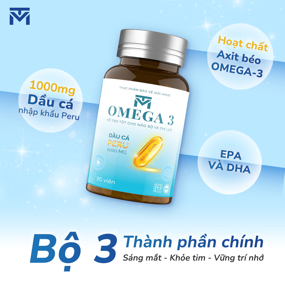 Ảnh Viên uống dầu cá VTM OMEGA 3 tăng cường thị lực, bảo vệ tim mạch - lọ 90 viên 3