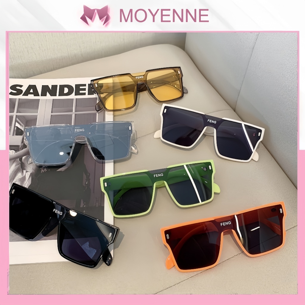 Kính râm gọng lớn một mảnh vuông mới dành cho nữ, kính phong cách đường ...