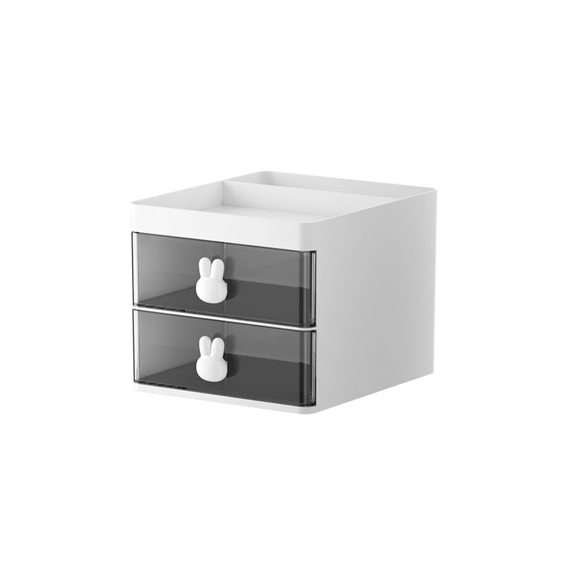 Hỏa tốc Kệ 2 Tầng Có Ngăn Kéo Hình Thỏ Đựng Dụng Cụ Học Tập / Mỹ Phẩm derco văn phòng dễ dàng di chu