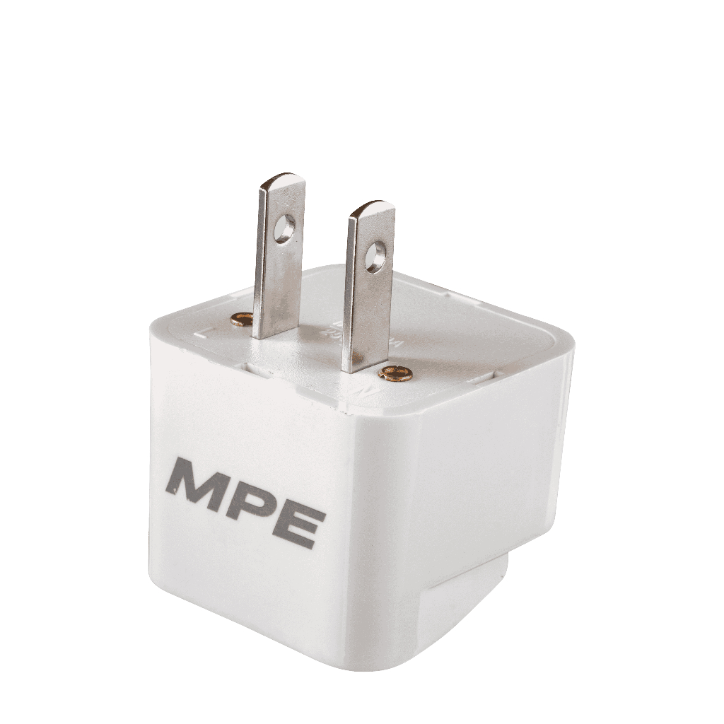 (CHÍNH HÃNG) MPE - Ổ cắm du lịch chân Dẹp - Tròn tiêu chuẩn Châu Âu Chính hãng MPE Phú Cường