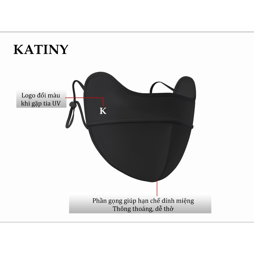 Ảnh Khẩu Trang KATINY 2.0 - có gọng - Chống nắng UPF 50+ chống tia UV chính hãng 1