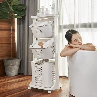 Kệ đựng đồ đa năng,kệ nhựa 3 tầng có bánh xe,Kệ đựng đồ nhà tắm NHỰA VIỆT NHẬT 5567