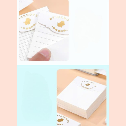 Giấy Ghi Chú, Giấy Note Cute MESO 60 Tờ Hình Vuông 7.6cmx7.6cm, Giấy Nhớ Có Sẵn Keo Dán, Giấy Ghi Nhớ Kẻ ngang, Caro