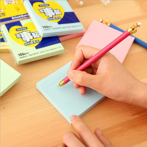 Giấy Note Nhiều Màu, Giấy Nhớ MESO 100 Tờ - Giấy Note Cute Có Sẵn Keo Dán