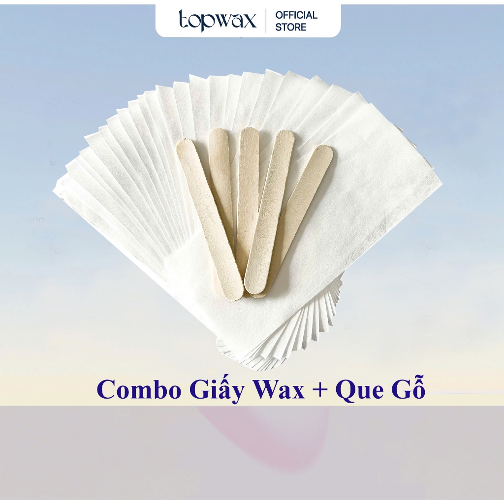 Combo Giấy Wax Chuyên Dụng Và 5 Que Wax TOP WAX - Bộ Combo Dụng Cụ Hỗ ...