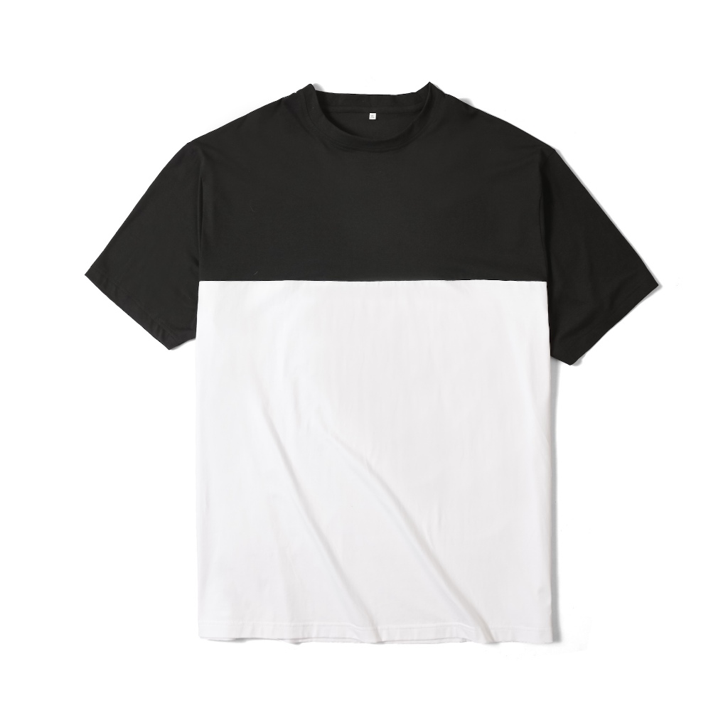 Áo Phông Unisex Color Block MINIMAL Big Size- Siêu Phẩm T-shirt 2 Màu Hack Dáng, Chất Cotton Co Giãn 4 Chiều Hot Trend