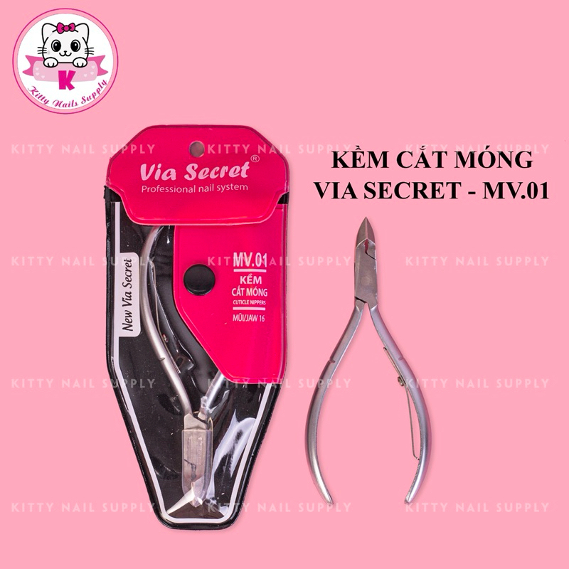 Kềm cắt móng thật inox via secret chính hãng, MV01 độ bén độ bền cao ...