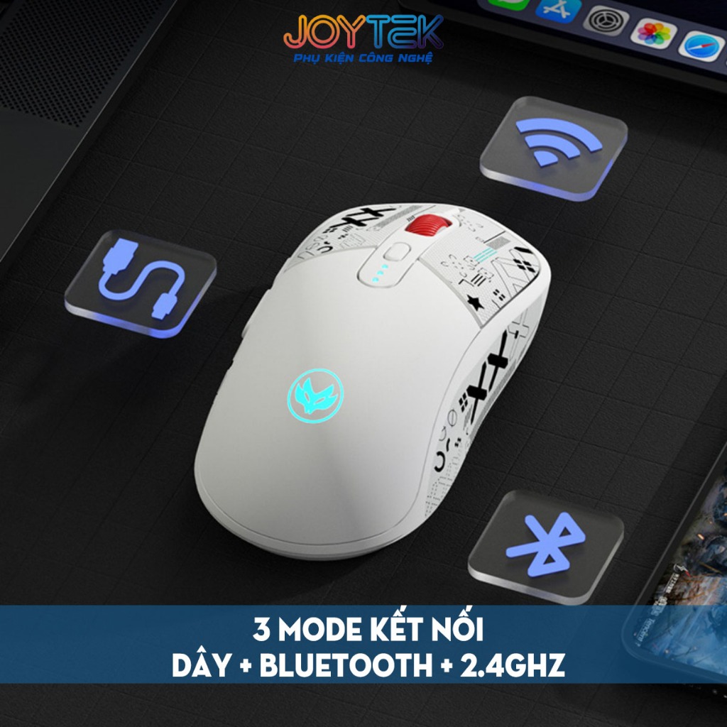 Chuột Gaming Atas F30 - Silent- 3 MODE Không dây Bluetooth - Pin sạc 500mah - Có app Marco - DPI 10000 | BigBuy360 - bigbuy360.vn