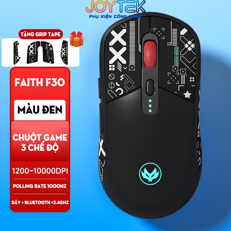 Chuột Gaming Atas F30 - Silent- 3 MODE Không dây Bluetooth - Pin sạc 500mah - Có app Marco - DPI 10000