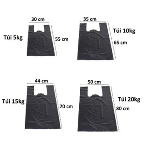 1kg Túi bóng đen túi đựng rác, đóng hàng đủ kích thước