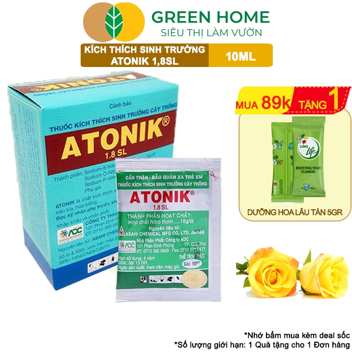 Review Atonik Greenhome 10ml: Phân Bón Kích Rễ, Thúc Sinh Trưởng Lan, Hoa Hồng