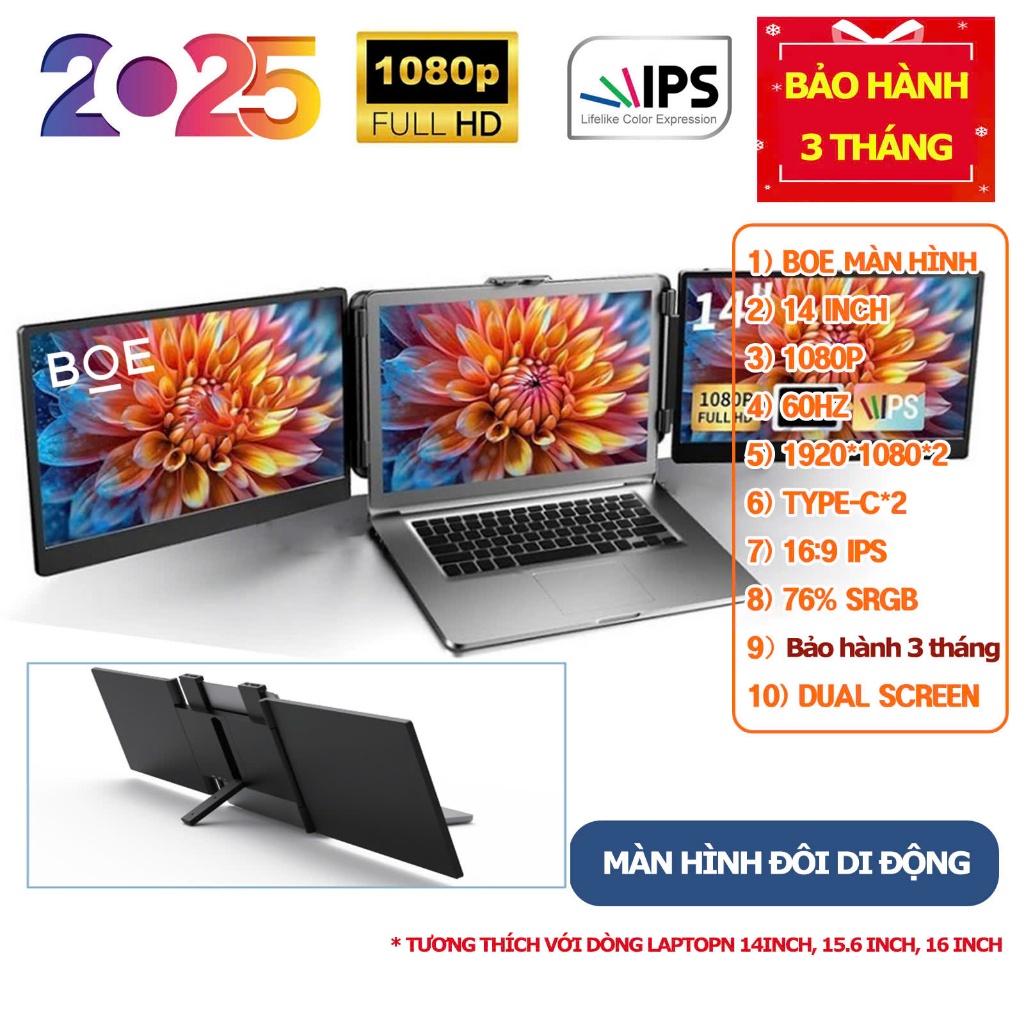 [Mới 100%] BOE Màn hình đôi di động Dual portable screen chính hãng ...