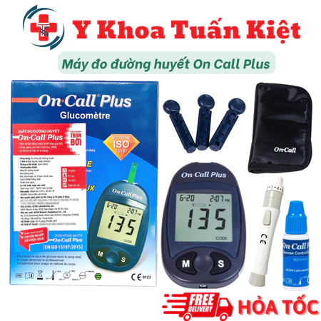 Máy đo đường huyết On Call Plus - tặng kèm 25 que hoặc 50 que