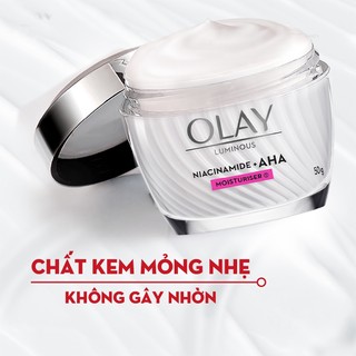 Kem dưỡng trắng da Olay Luminous Niacinamide + AHA Moisturiser (50g)