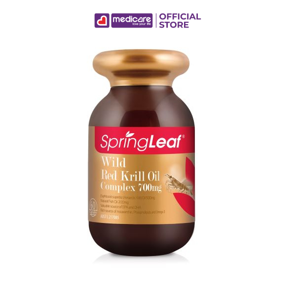 Viên Uống SPRINGLEAF Wild Red Krill Oil Complex Hộp 60 viên