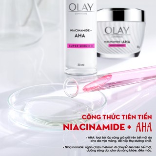 Tinh chất dưỡng trắng Olay Luminous Super Serum Niacinamide + AHA (30ml)