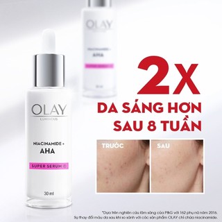 Tinh chất dưỡng trắng Olay Luminous Super Serum Niacinamide + AHA (30ml)