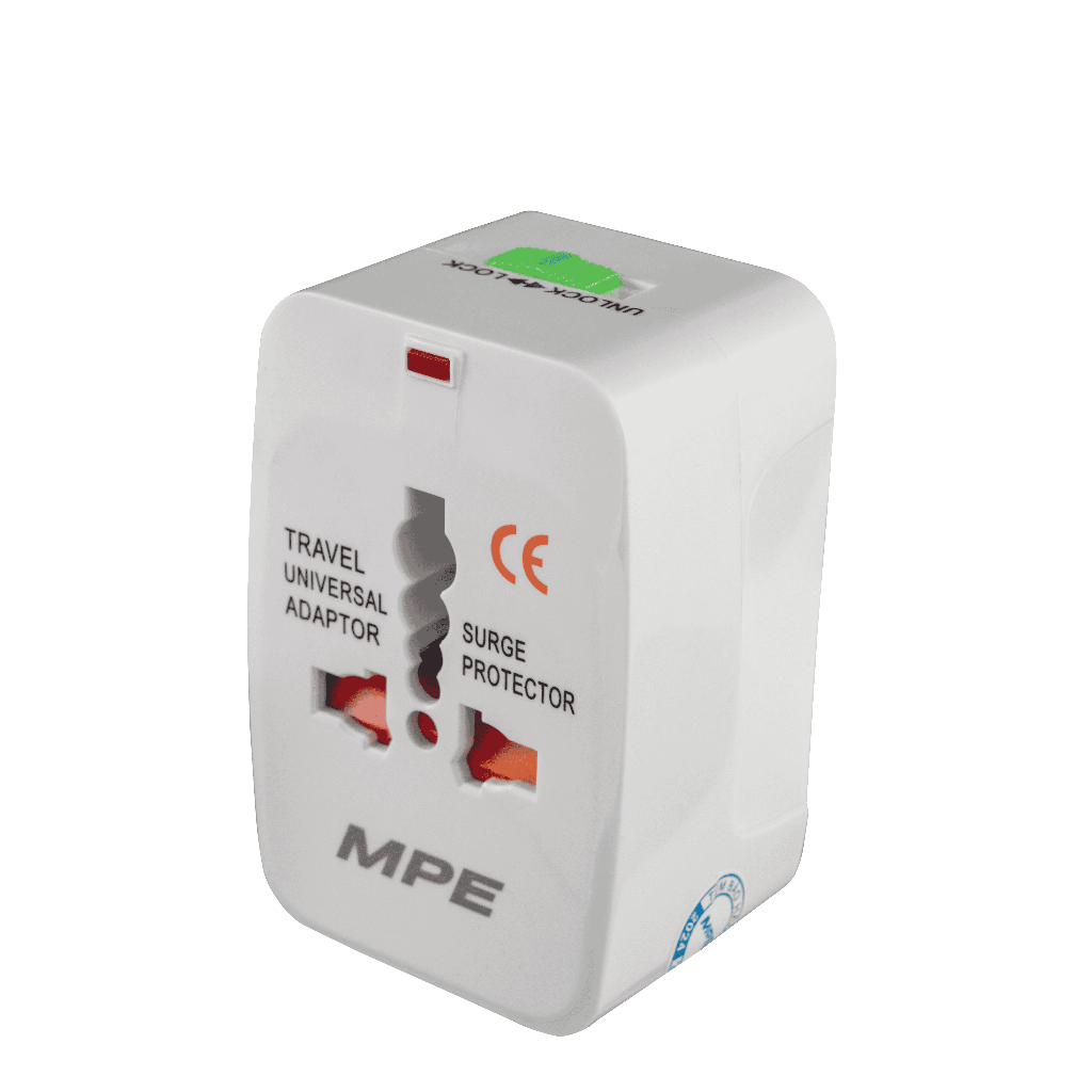 (CHÍNH HÃNG) MPE - Ổ cắm du lịch đa năng thiết kế nhỏ gọn tiêu chuẩn Châu Âu Chính hãng MPE Phú Cường