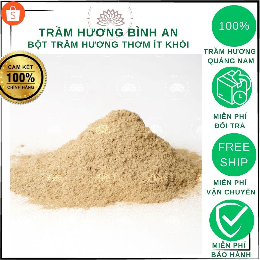 [DÙNG ĐỂ XÔNG ĐỐT]BỘT TRẦM HƯƠNG PHONG THỦY - HOÀN TOÀN TỰ NHIÊN - THƠM LÂU - 100GR 200GR