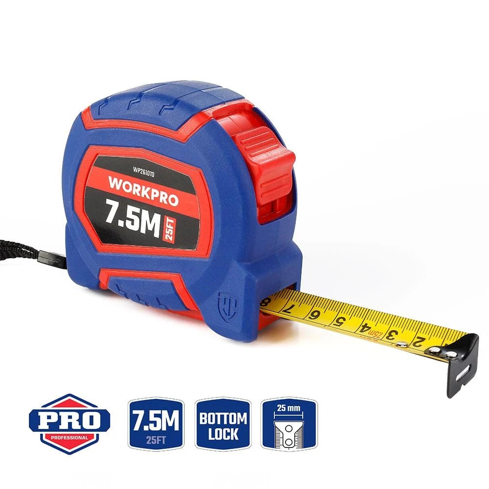 THƯỚC MÉT THƯỚC CUỘN THÉP 3M - 7,5M CAO CẤP CHÍNH HÃNG WORKPRO ĐO LƯỜNG CHÍNH XÁC - CHẤT LIỆU TRÁNG NILON BỀN BỈ