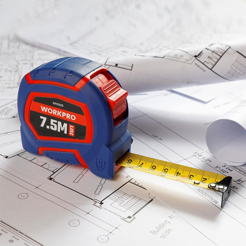 THƯỚC MÉT THƯỚC CUỘN THÉP 3M - 7,5M CAO CẤP CHÍNH HÃNG WORKPRO ĐO LƯỜNG CHÍNH XÁC - CHẤT LIỆU TRÁNG NILON BỀN BỈ