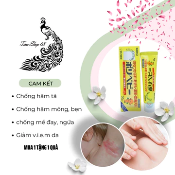 Kem hăm cho bé Sato kem chống hăm tã bẹn mông cho bé giảm vi/êm da mề đay phát ban n/ấm ngứa côn trùng cắn