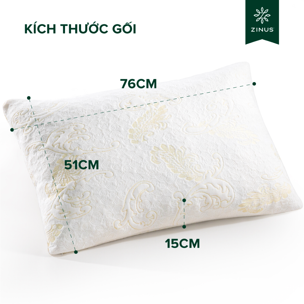 Ảnh Gối Cao Su Non Dạng Viên Siêu Thoáng Khí Êm Ái Công Nghệ Độc Quyền Ultima Shredded Zinus 4