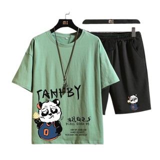 Bộ đồ thể thao in hình gấu tanby nhiều màu dành cho nam nữ chất liệu thun mè mát mẻ thoải mái k1