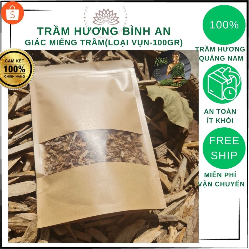 Giác Trầm Vụn Loại 1(100gr) Xông Đốt Tẩy Uế Xông Tài Lộc Thờ Cúng Thưởng Trầm Giá Gốc Tận Xưởng
