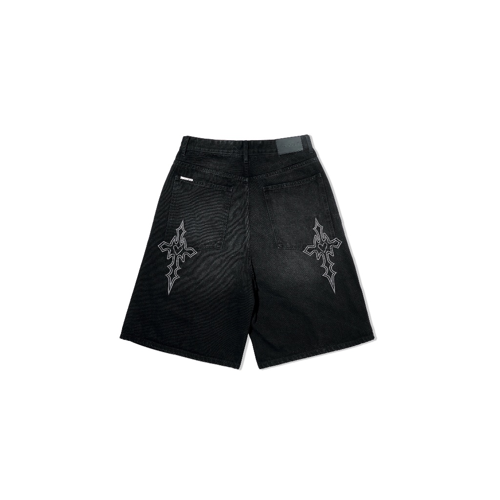 Ảnh HADES Blackout Distress Wash Jean Shorts - HADES Brand chính hãng Quần jean shorts Unisex 2