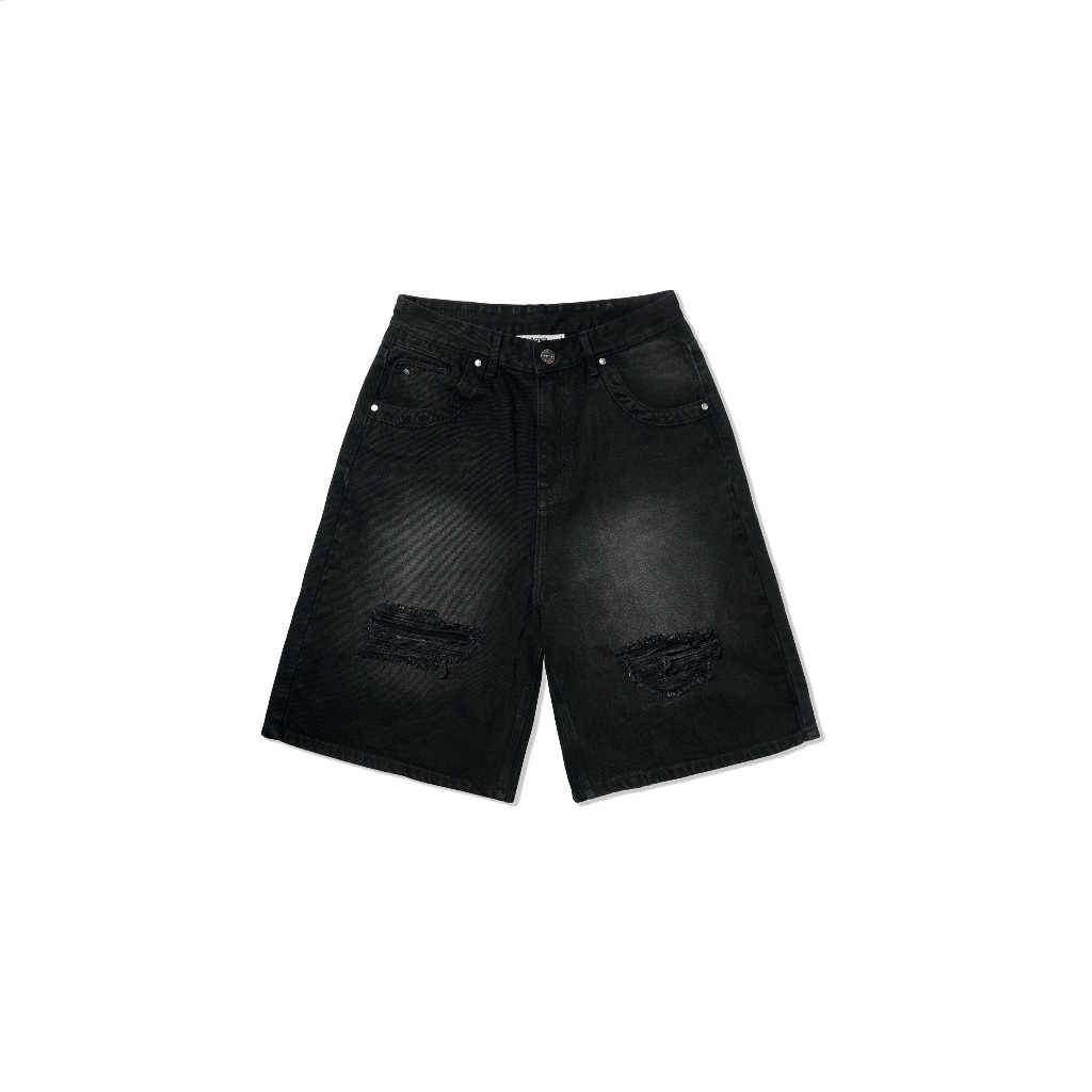 Ảnh HADES Blackout Distress Wash Jean Shorts - HADES Brand chính hãng Quần jean shorts Unisex 1