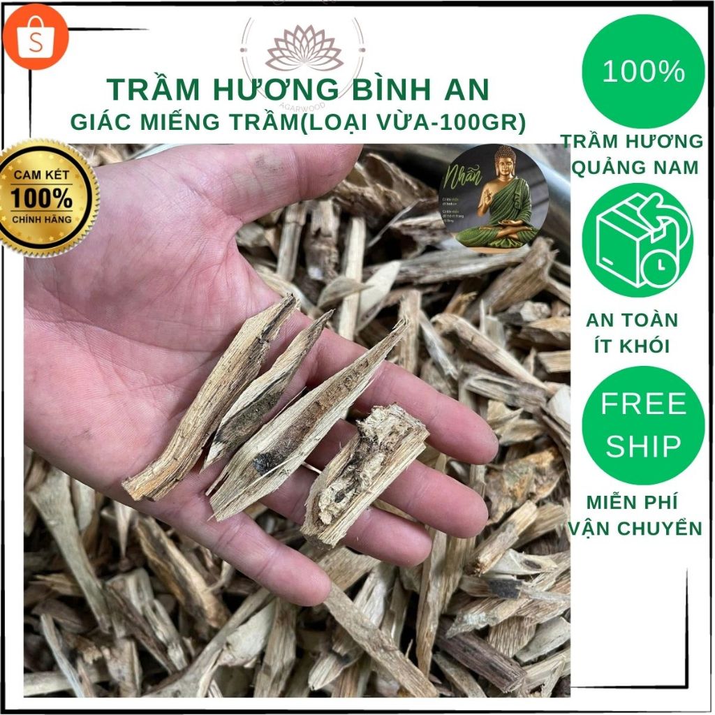 [100gram]Giác Trầm Hàng Loại 1 Xông Đốt Tẩy Uế, Xông Tài Lộc Thờ Cúng Thưởng Trầm, Vụn Trầm, Dăm Trầm