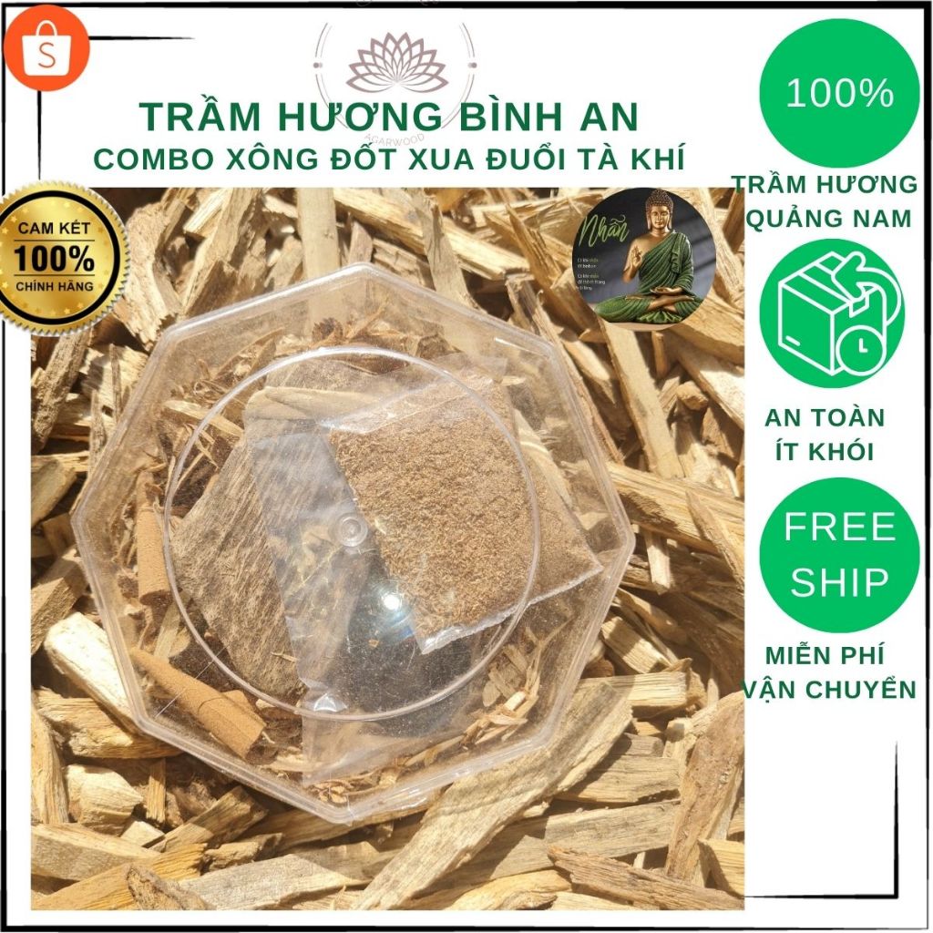 [Hàng sẵn]Trầm hương đốt xông nhà tẩy uế BÌNH AN đồ thờ cúng phong thủy mang lại may mắn cho gia chủ