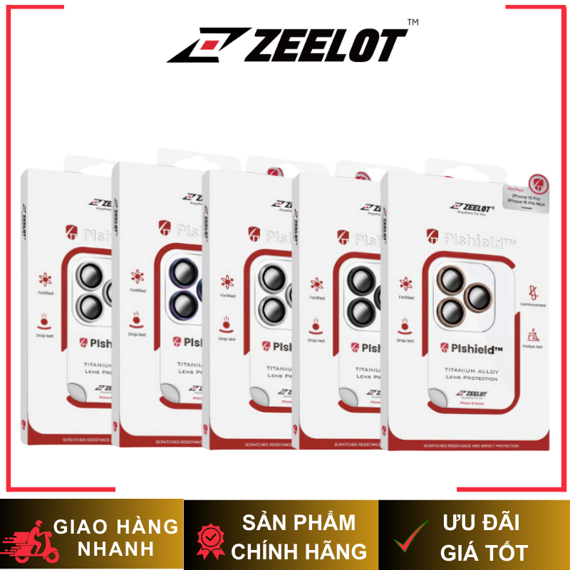 Cường Lực Bảo Vệ Lens Camera Zeelot  Có Thể Tự Dán tại Nhà cho iP 16/ 15/14 Series