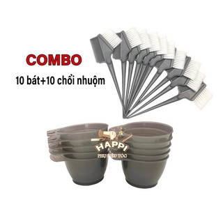 ❌BÁN SỈ❌ Bát Nhuộm Tóc, Chổi nhuộm tóc cao cấp chuyên nghiệp (COMBO 10 BỘ BÁT CHỔI LÀM TÓC)