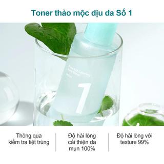 Nước hoa hồng dịu da Numbuzin No.1 Pure-Full Calming Herb Toner, chiết xuất rau má 300ml
