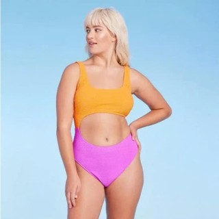 Bikini kín đáo, đồ bơi 1 mảnh dáng cut-out trẻ trung kèm sẵn mút đệm hàng VNXK cao cấp