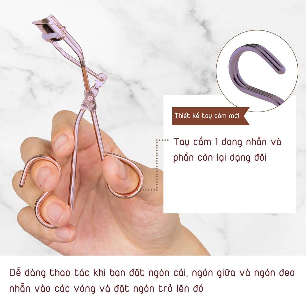 Ảnh Bấm mi KAI chuyên dụng thân thép không rỉ dành cho các dáng mắt khác nhau KAI RING EYELASH CURLER R19.5, R21, R22.5 4